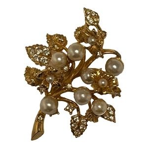 VINTAGE Rare Trembler Flower Brooch